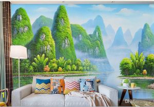 Wall Murals Of Nature Wdbh 3d Room Wallpaper Custom Hand Painted Giant Hd Painting Guilin Landscape Home Decor 3d Wall Murals Wallpaper for Walls 3 D Natural