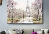 Wall Murals Of Paris Romantic Paris tower Wall Art Canvas Paintings the Wall Lover In