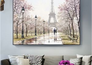 Wall Murals Of Paris Romantic Paris tower Wall Art Canvas Paintings the Wall Lover In