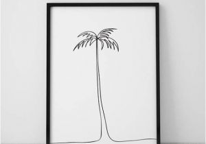 Wall Murals Palm Trees Palm Tree Print Single Line Drawing Abstract Palm Tropical