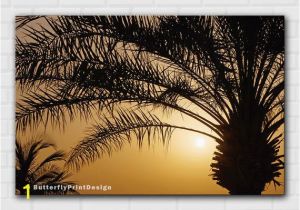Wall Murals Palm Trees Palm Trees at Sunset Wall Art Design Sun Silhouette Print Nature Landscape Printable Digital Product N085