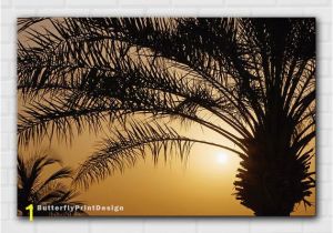 Wall Murals Palm Trees Palm Trees at Sunset Wall Art Design Sun Silhouette Print Nature Landscape Printable Digital Product N085