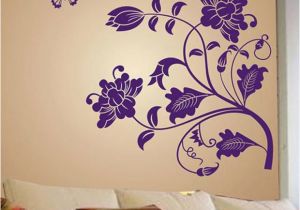 Wall Murals Price In India Stickerskart Wall Stickers Wall Decals Purple Vine Flower 5710 50×70 Cms