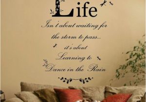 Wall Murals Quotes and Stickers Dance In the Rain Quote Vinyl Wall Art Sticker Mural Decal