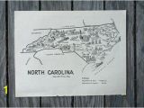 Wall Murals Raleigh Nc north Carolina Map Travel Map Decor Raleigh Nc Vintage