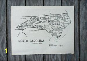 Wall Murals Raleigh Nc north Carolina Map Travel Map Decor Raleigh Nc Vintage