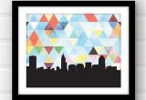 Wall Murals Raleigh Nc Raleigh Nc Art Geometric Raleigh Skyline Print