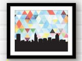 Wall Murals Raleigh Nc Raleigh Nc Art Geometric Raleigh Skyline Print