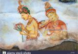Wall Murals Sri Lanka Replica Of the Famous Wall Paintings at Sigiriya Sigiriya