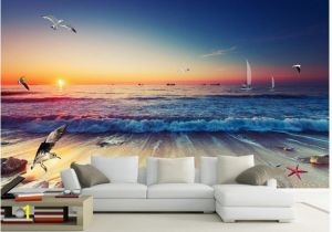 Wall Murals Surfing 3d Wallpaper Beautiful Surf Beach Gorgeous Living Room sofa Backdrop