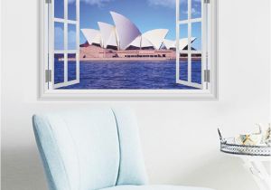 Wall Murals Sydney Hot Sale 3d Sydney Opera House Wall Stickers Home Decor Tv sofa