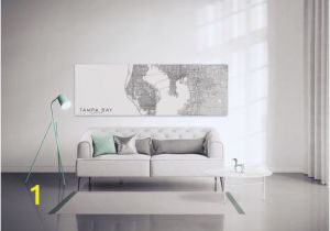 Wall Murals Tampa Fl Tampa Bay Fl Canvas Print Ready to Hang Florida Fl City Map