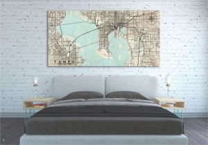 Wall Murals Tampa Fl Tampa Fl Canvas Print Florida Tampa Fl Vintage Map Tampa