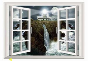 Wall Murals that Look Like Windows Amazon Scocici Removable 3d Windows Frame Wall Mural Stickers