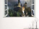 Wall Murals that Look Like Windows New 3d Windows Ghost Castle Halloween Wall Sticker Pvc Festival Wall