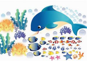 Wall Murals Under the Sea Fish Decals Sea Wall Stickers Under the Sea Wall Murals Sea