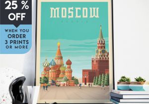 Wall Murals Vancouver Wa Moscow Russia Vintage Travel Poster Wall Art Print