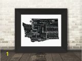 Wall Murals Vancouver Wa Washington State Slogans Wazzu Word Art Typography Map Washington Washington Print Wa Fine Art Print tourism Gift Travel Wall Art