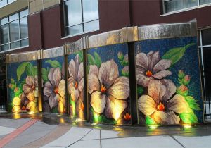 Wall Murals Wichita Ks Block E Pocket Park Water Wall Wichita Kansas