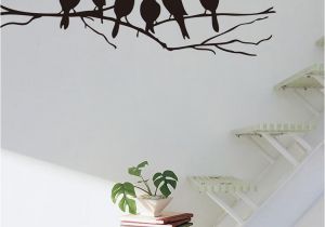 Wall Of Birds Mural Removable Black Birds Tree Branch Pvc Stickers Mural Art Decal Home Room Decoration Wall Stickers Stickers the Wall Stickers the Wall Decoration