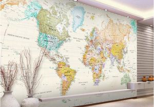 Wall Size World Map Mural Custom Any Size Mural Wallpaper 3d Stereo World Map Fresco Living Room Fice Study Interior Decor Wallpaper Papel De Parede 3d Hd Wallpapers