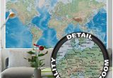 Wall Size World Map Mural Mural – World Map – Wall Picture Decoration Miller Projection In Plastically Relief Design Earth atlas Globe Wallposter Poster Decor 82 7 X 55