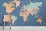 Wall Size World Map Mural Navigator World Map Wallpaper Mural