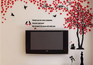 Wall Stickers and Murals Acrylic 3d Tree Cat Wall Sticker Decal Home Living Room Background Mural Decor
