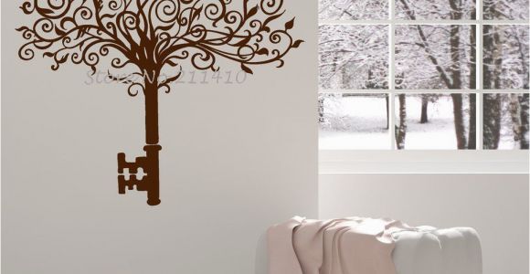 Wall Stickers and Murals New Design Vinyl Wall Decal Abstract Tree Key Home Decor