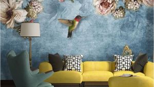 Wallpaper Mural Wall Art European Style Bold Blossoms Birds Wallpaper Mural