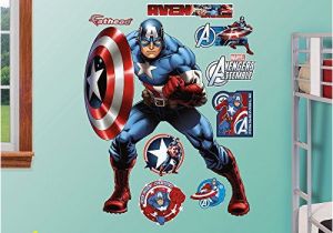 Walltastic Avengers assemble Wall Mural Fathead Captain Americaavengers assemble Real Big Wall Decal