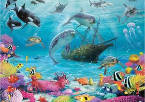 Walltastic Sea Adventure Wall Mural Fototapeta Dla Dzieci Sea Adventure 2 3d Dekoracje Do Domu