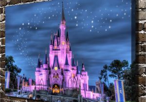 Walt Disney World Wall Murals $1 99 Disney Castle Starry Sky Painting Hd Print Canvas