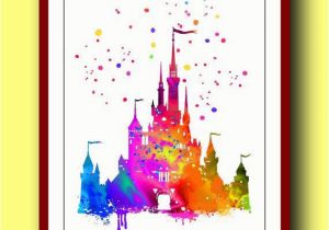 Walt Disney World Wall Murals 1 Buy 1 Free = 2 Drawing Using Watercolor Gives A Bright