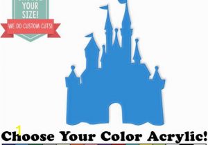 Walt Disney World Wall Murals Disney World Cinderella Castle Acrylic Cut Out Custom Size Laser Cut Plastic Art Craft Supplies Wall Hanging Decor Wedding Nursery A0313