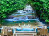 Waterfall Murals for Walls 3d Room Wallpaper Custom Non Woven Mural Jungle River Falls