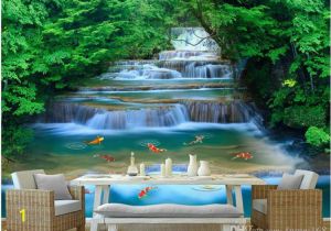 Waterfall Murals for Walls 3d Room Wallpaper Custom Non Woven Mural Jungle River Falls