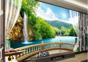 Waterfall Murals for Walls 3d Wallpaper Bedroom Mural Modern Embossed Tv Waterfall Background