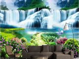 Waterfall Murals for Walls Custom 3d Wall Mural Classic Nature Scenery Waterfalls