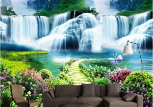 Waterfall Murals for Walls Custom 3d Wall Mural Classic Nature Scenery Waterfalls