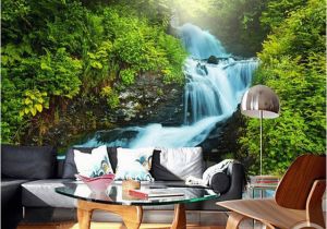 Waterfall Murals for Walls Custom Any Size 3d Wall Murals Wallpaper forest Waterfall Landscape