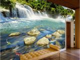 Waterfall Murals for Walls Custom Wall Paper 3d Waterfall Nature Landscape Murals