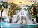 Waterfall Wallpaper Wall Mural Großhandel 3d Tapete Wasserfall Tapete Zimmer Wohnzimmer Tv sofa Hintergrund Wandtapete Für Wände 3 D Von Yeyueman9999 $26 82 Auf De Dhgate