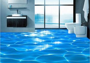 Waterproof Bathroom Murals Custom Mural Wallpaper 3d Sea Wave Textured Bathroom Pvc Self