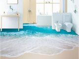 Waterproof Bathroom Murals Pvc Self Adhesive Waterproof 3d Floor Murals Sea Wave Bathroom