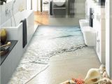 Waterproof Bathroom Murals wholesale Modern Sticker 3d Floor Bathroom Mural Hd Ocean Beach