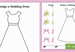 Wedding Dress Coloring Pages Printable Free Design A Wedding Dress Teacher Made