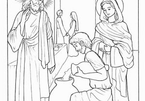 Wedding Feast at Cana Coloring Page Marriage at Cana Coloring Page