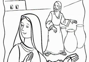 Wedding Feast at Cana Coloring Page "do Whatever He Tells You" Mary at the Wedding Feast Of