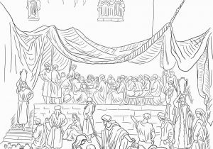 Wedding Feast at Cana Coloring Page the Marriage Feast at Cana Coloring Page